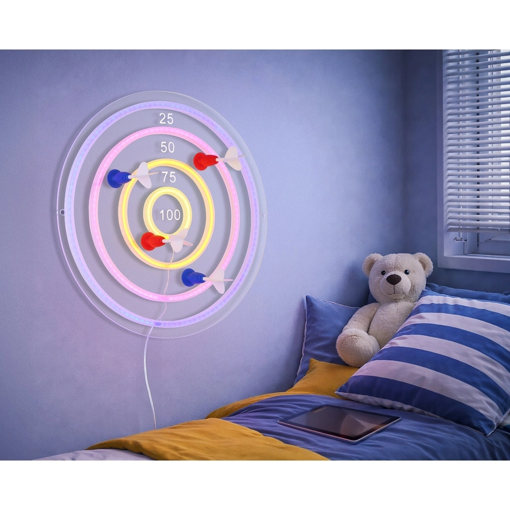 Lampe murale Darteri Cible de fléchettes néon Globo 9007371583546