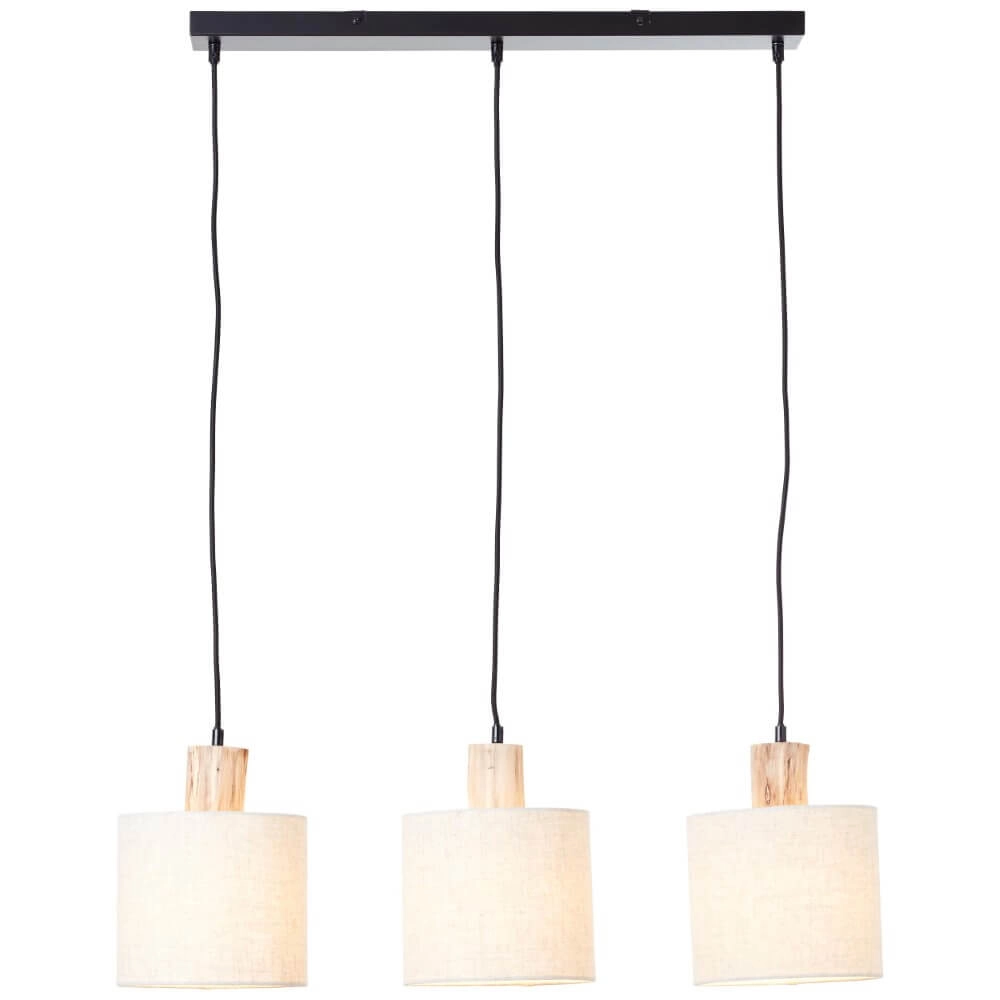 Lampe suspendue rurale à 3 lumières Pia