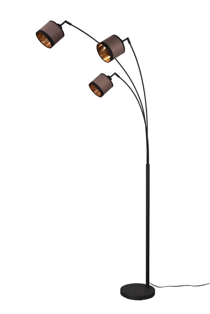 Lampe sur pied Davos taupe 3 lumières Lampe sur pied Davos taupe 3 lumières