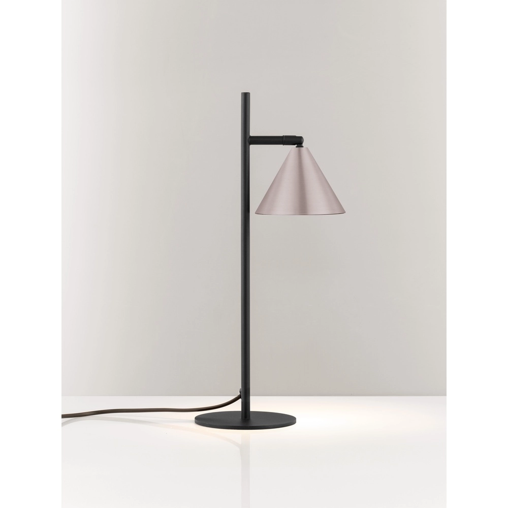 Lampe de table Conico noir avec brun café Lyora 5212017475466
