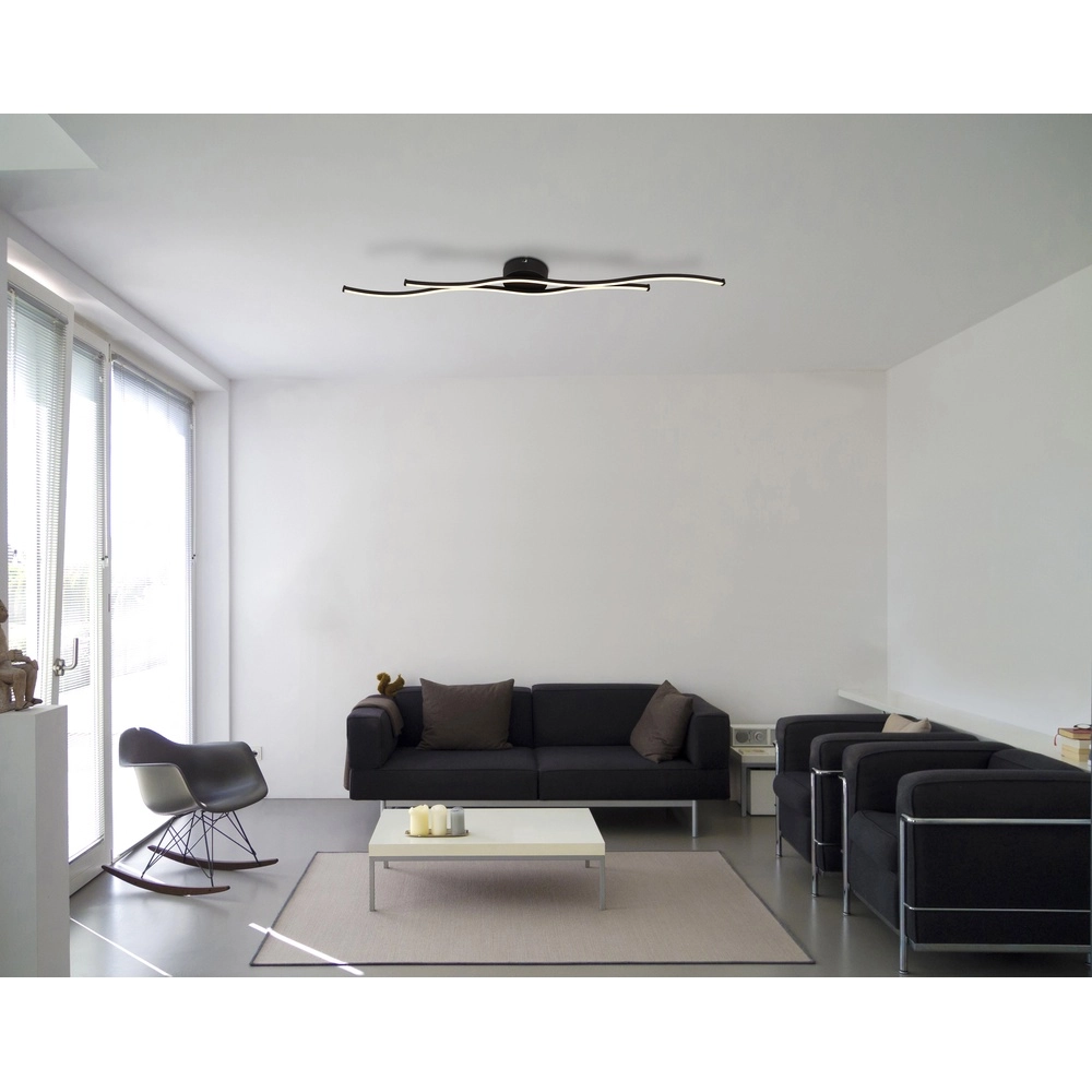 Lampe de plafond moderne Boyd Noir Globo 9007371487103