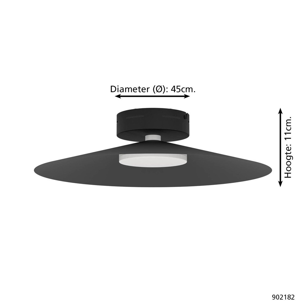 Plafonnier design Conomavilla-Z Noir intelligent Eglo 9008606360581