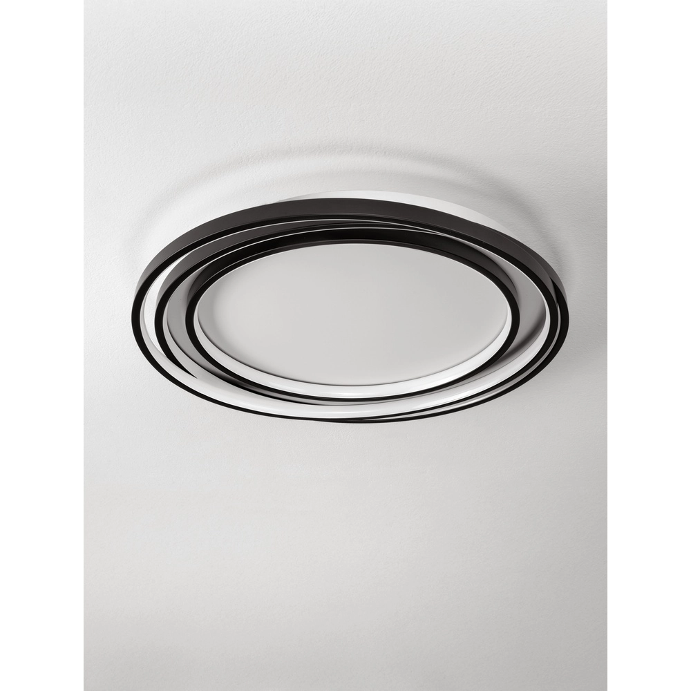 Plafonnier rond Arbor noir Ø 54cm Lyora 5212017454935