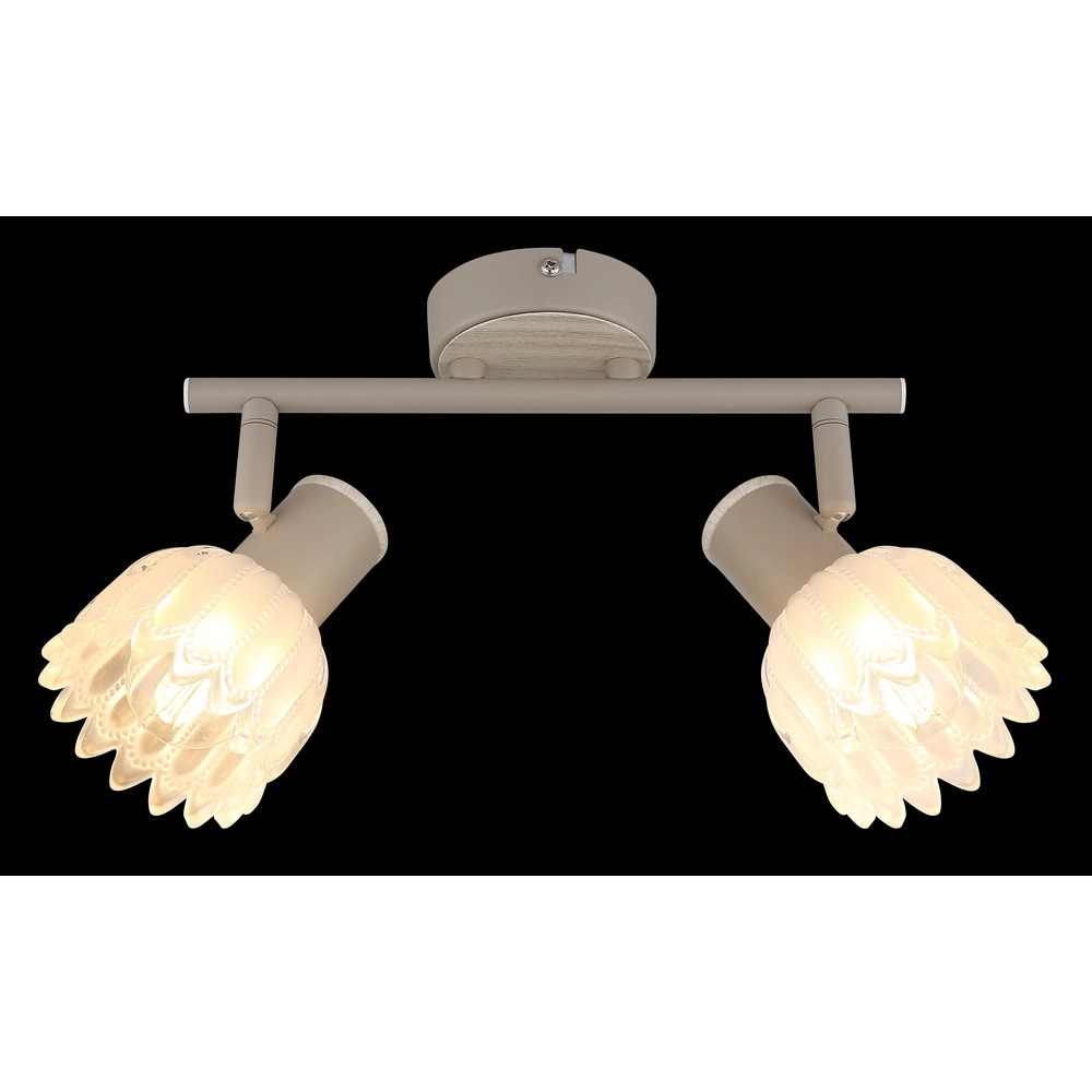 Spot de plafond à 2 lumières Planta brun sable Globo 9007371569939