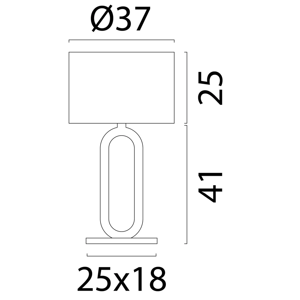 Lampe de table Sino Loop Bois clair de 54 cm Masterlight