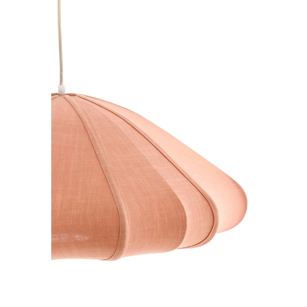 Lampe pendante en tissu Cesano Ø 64cm - rose clair Light & Living 8717807779320