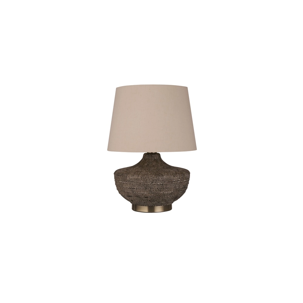 Lampe de table Avaya céramique avec abat-jour en lin
