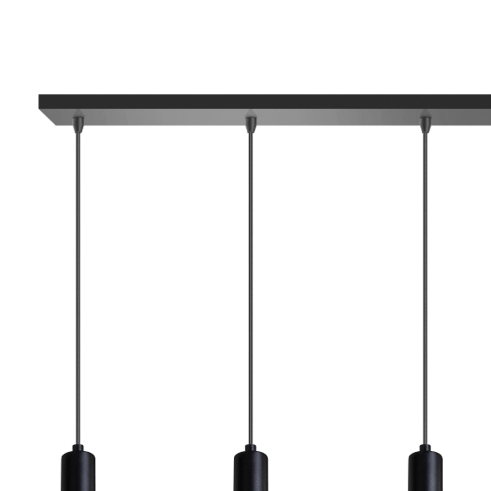 Lampe suspendue noire Sledge 5 lumières noir avec or ETH 8720195300922
