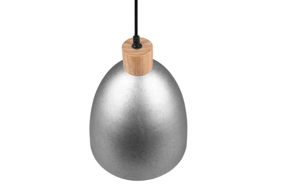 Lampe suspendue Jagger Acier inoxydable avec bois marron Trio 4017807503203