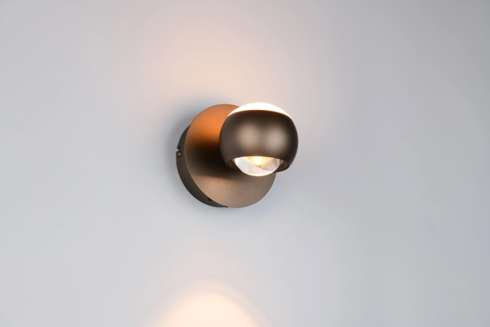 Lampe murale LED Orbit Marron platine
