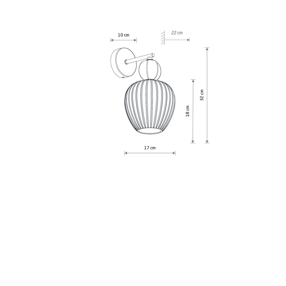 Lampe murale de conception Corals gris Lyora 5903139119771