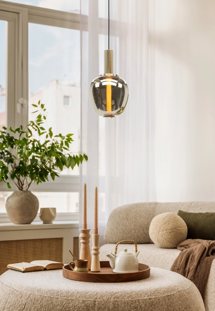 Design pendant lamp Fruitera gold Ø 21cm Stars of Light 9008606360031