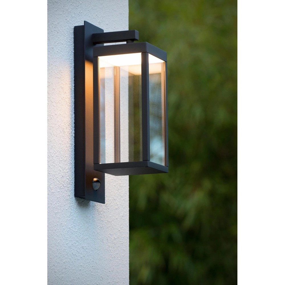 Lampe murale de conception Clairette anthracite avec capteur de mouvement Lucide 5411212281104