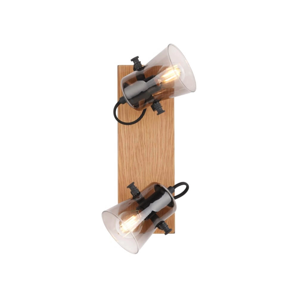 Plafonnier Green Langstrom bois à 2 lumières Just Light 4043689994877