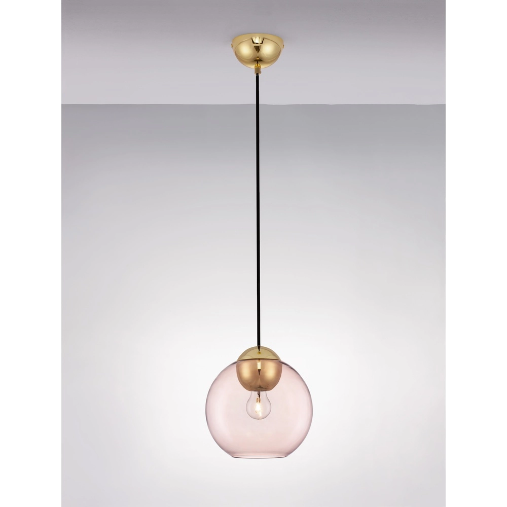 Suspension design Midori verre rose Suspension design Midori verre rose