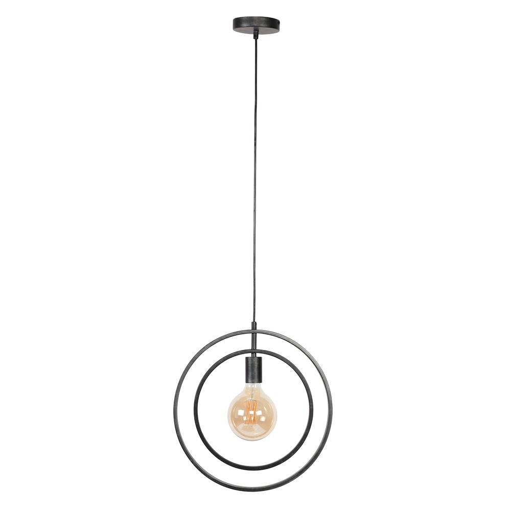 Lampe pendante moderne Ø 40cm Turn Charbon de bois Lyora 8716803513129