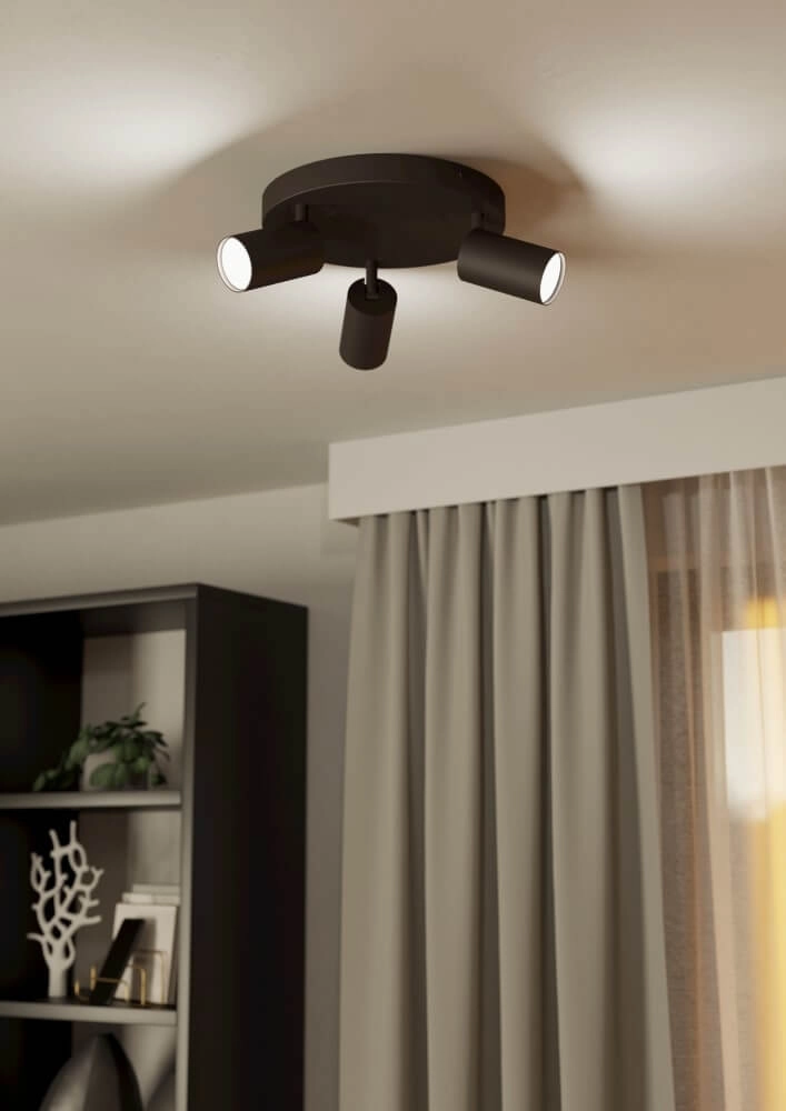 Plafonnier Zigbee Telimbela-Z Ø 25cm noir Eglo 9008606239948