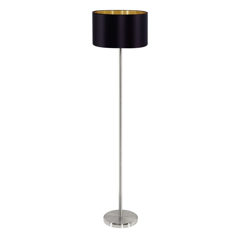 Lampadaire Maserlo 38cm gris métallisé noir avec or Lampadaire Maserlo 38cm gris métallisé noir avec or