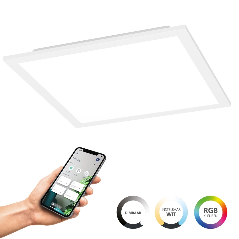 Plafonnier intelligent Moradillo-Z Carré blanc 29,5cm Plafonnier intelligent Moradillo-Z Carré blanc 29,5cm