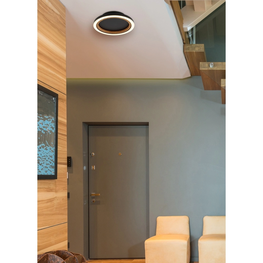 Lampe de plafond Dakari I Anneau unique noir Globo 9007371531783