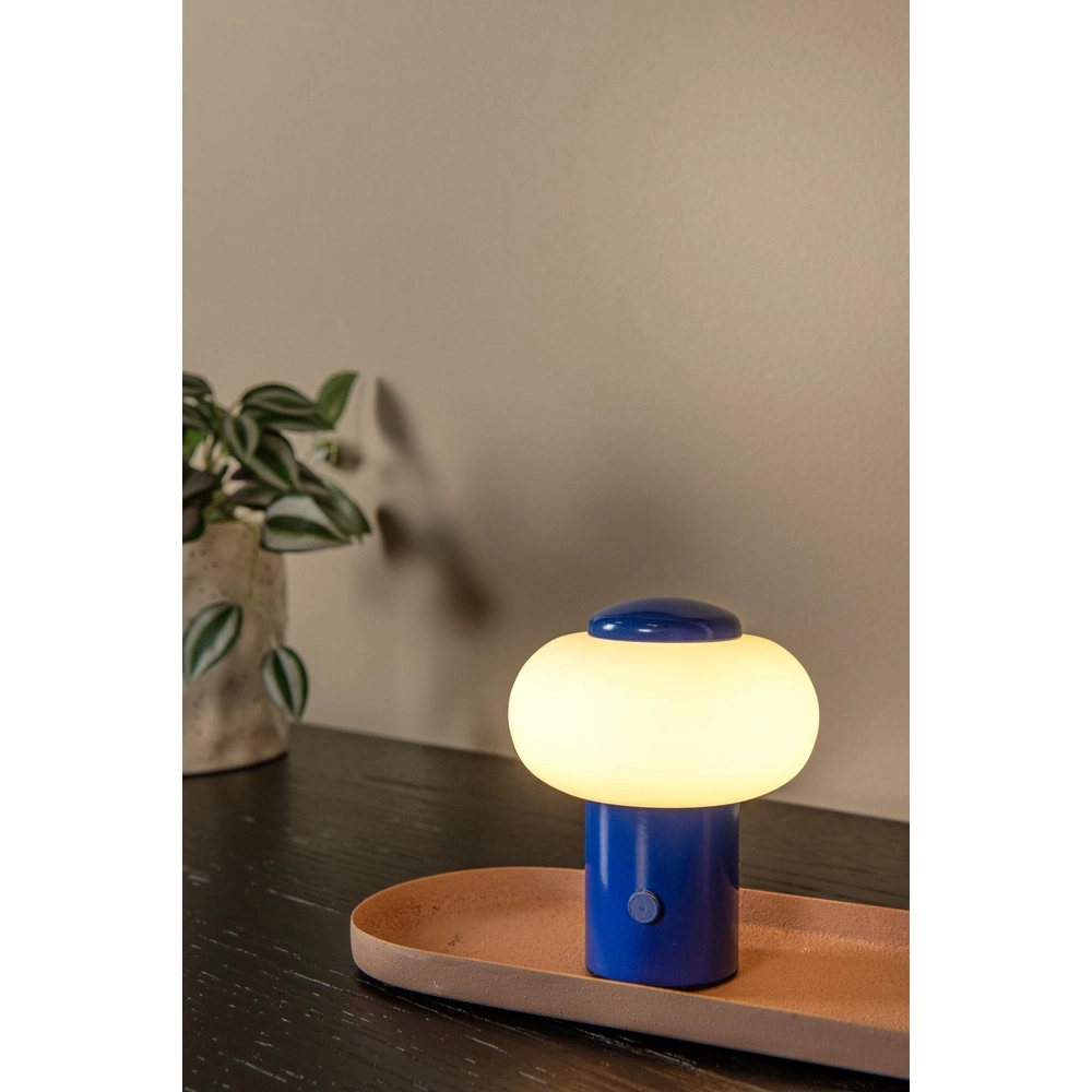 Lampe de table rechargeable Gustav bleu Lucide 5411212442062