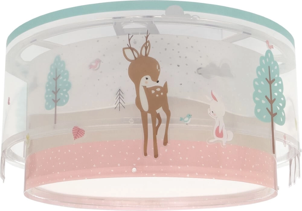 Plafonnier chambre d'enfant Loving Deer rose Dalber 8420406612768
