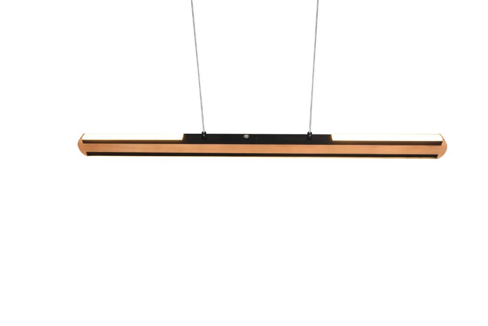 Lampe suspendue Deacon bois marron avec du noir Trio 4017807505474