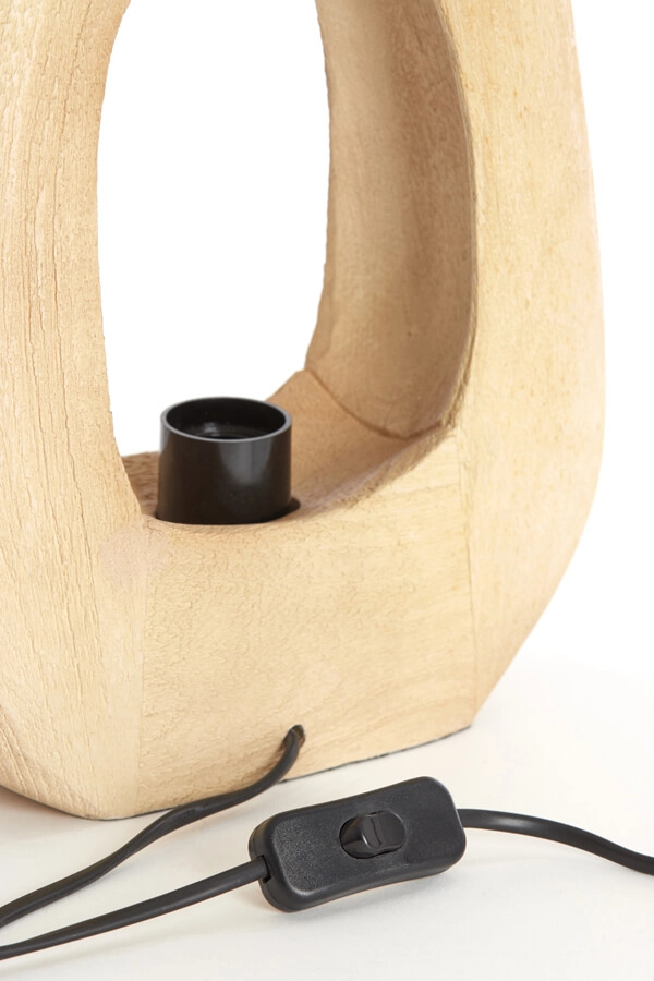 Lampe de table en bois clair Kelafo 24 x 30 cm Light & Living 8717807701093