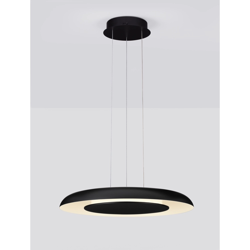 Suspension moderne Epos Ø 60cm noir avec blanc Suspension moderne Epos Ø 60cm noir avec blanc