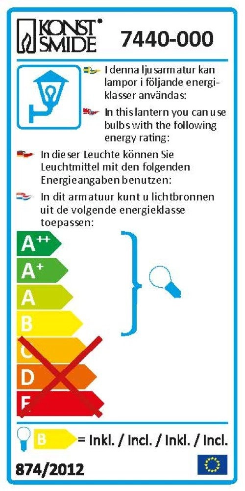 Spot de jardin Amalfi avec disques de couleurs KonstSmide 7318307440003