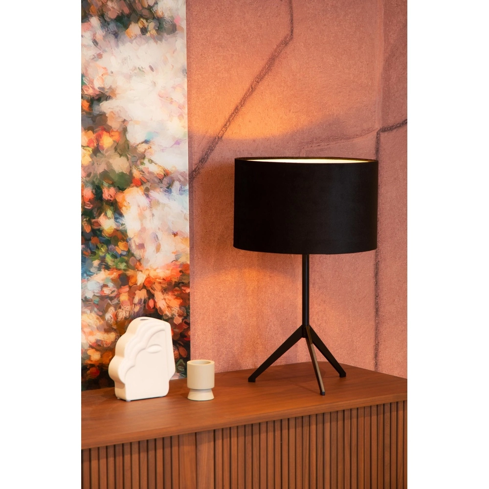 Lampe de table trépied Tondo Noir Lucide 5411212452368