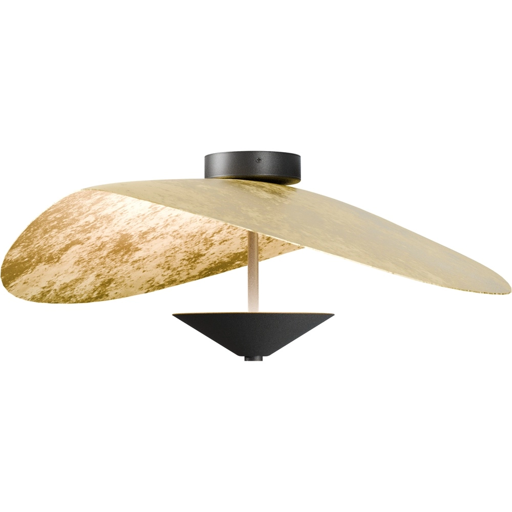 Ø lumière LED de plafond de 60 cm Lente Feuille d’or