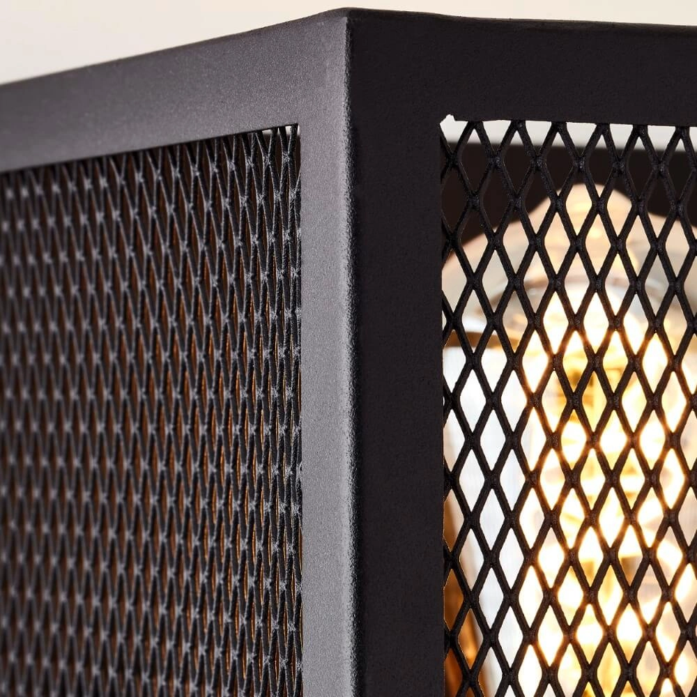 Applique carrée Maze 2x E27 noir Brilliant 4004353409509