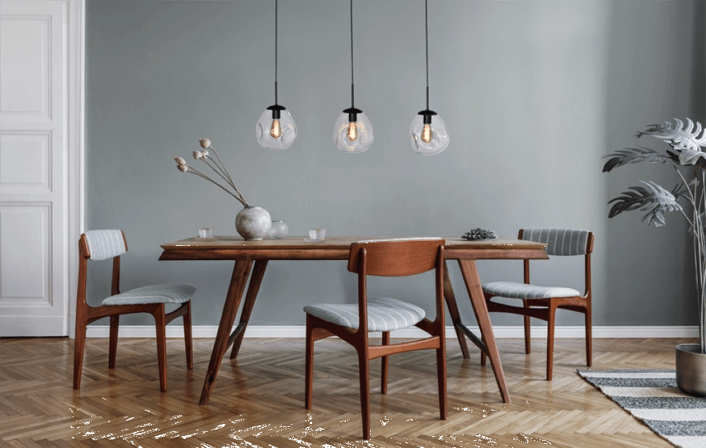 Lampe à suspension en verre Lava 3x verre transparent Ø 24cm Masterlight 8718121286068