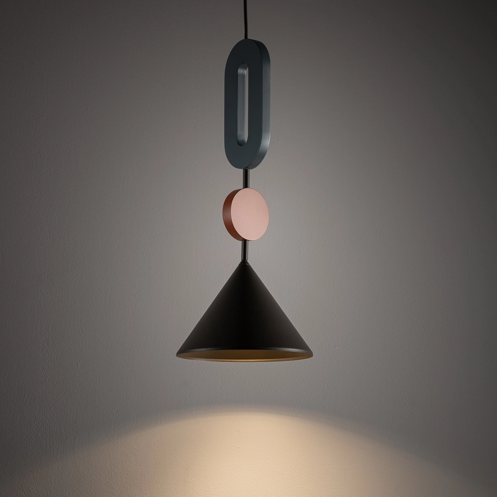 Lampe pendante unique Drops Color bleu umbra Ø 20,5 cm Lyora 5903139120982