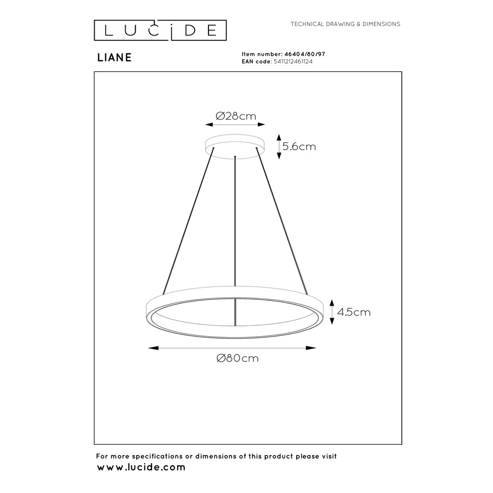 Lampe pendante de conception Liane brun rouille Ø 80cm Lucide Vibes 5411212461124