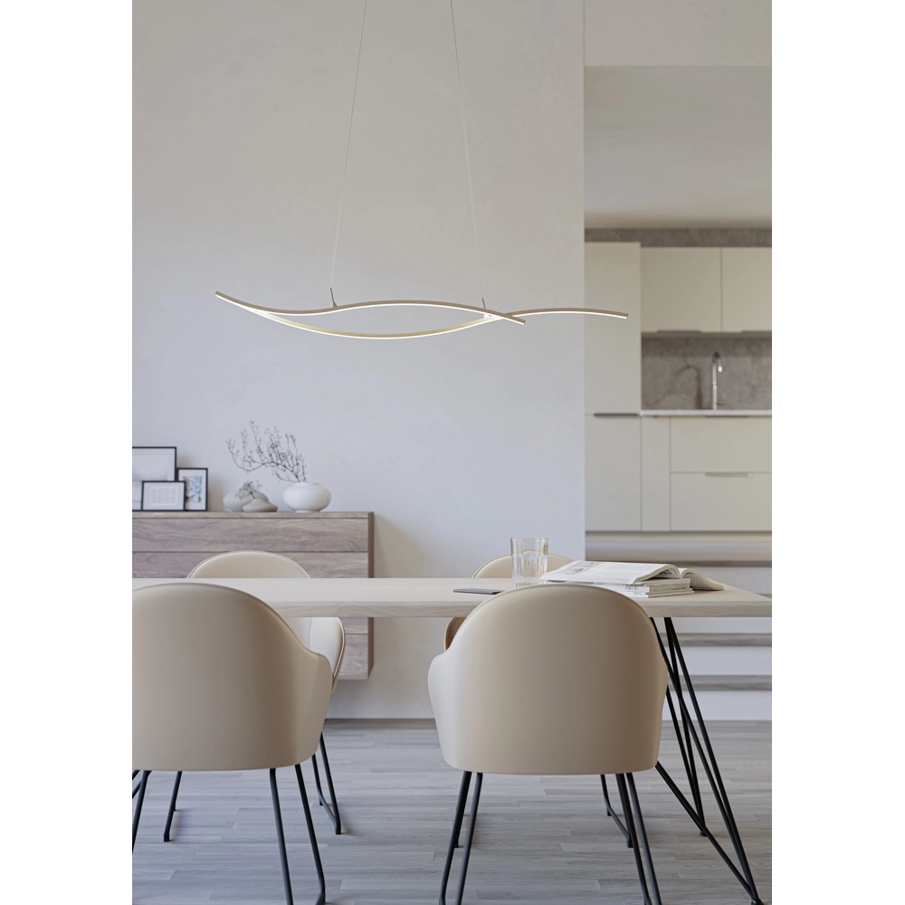 Suspension LED Grisolia 115 cm - aspect bois Eglo 9008606316182