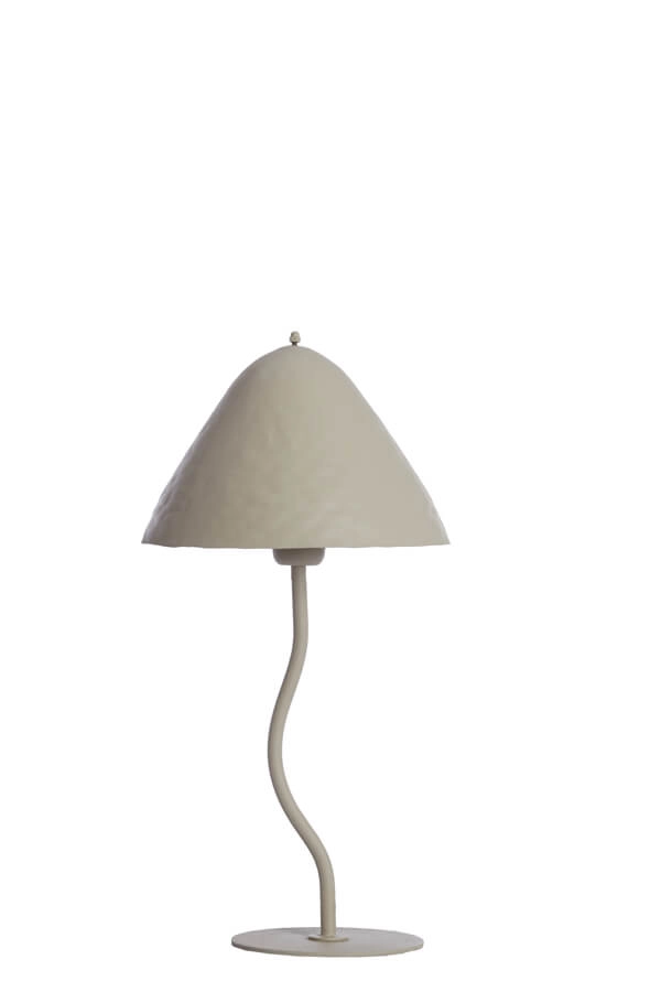 Lampe de table Elimo Ø 25cm x 50cm crème Light & Living 8717807705169