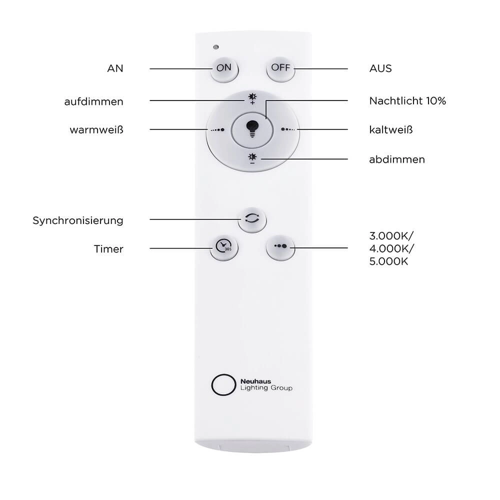 Plafonnier Jonas 42cm - 3000-5000K blanc effet étoile Just Light 4043689940737