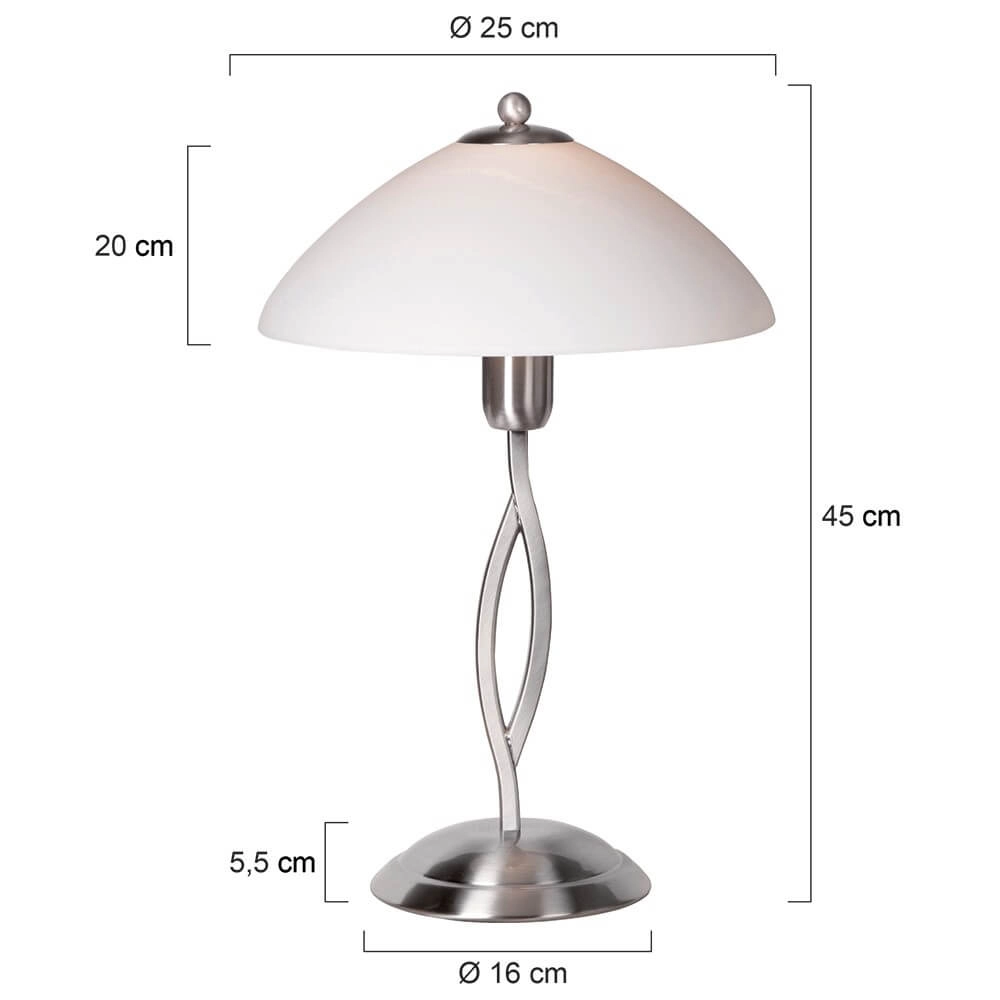 Lampe de table Capri chrome mat Steinhauer 8712746085372