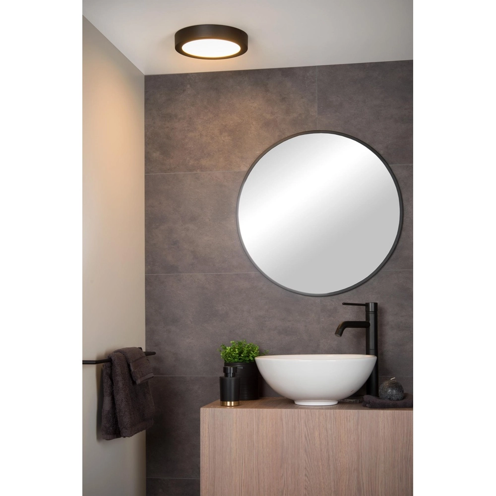 Éclairage de plafond Brice-Led Ø 24cm - IP44 noir Lucide 5411212281227
