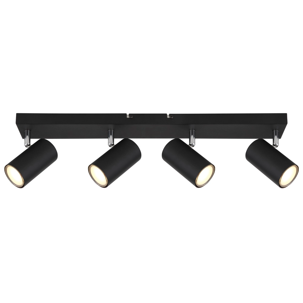 Lampe de plafond à 4 lumières Robby Noir Globo 9007371436538