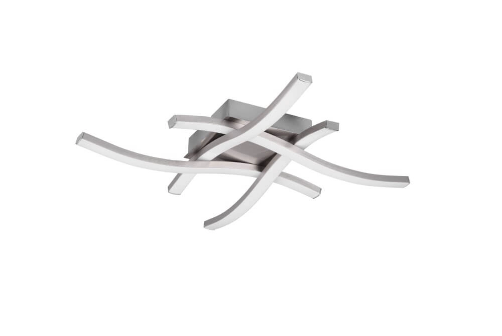 Plafonnier LED Route Acier inoxydable 4000K Trio 4017807521771