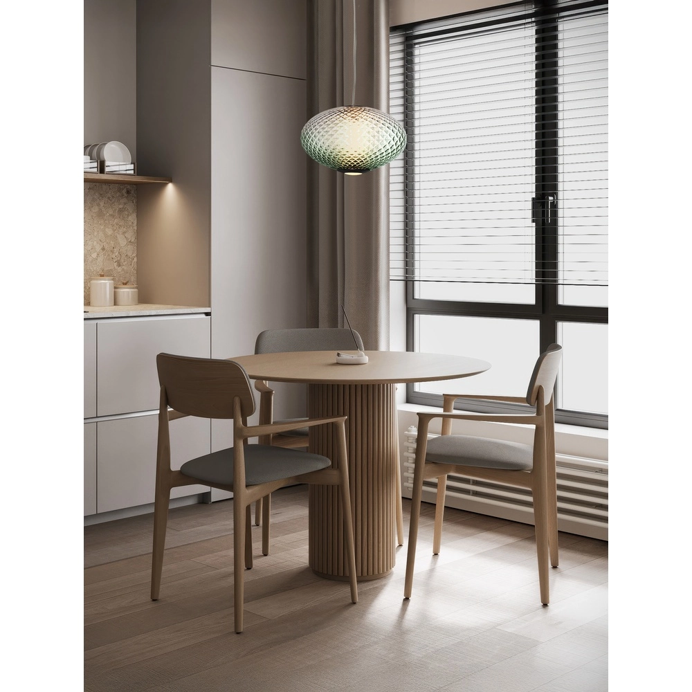 Suspension Aora Verre vert ovale Lyora 5212017483850