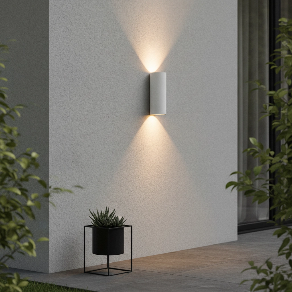 Projecteur mural élégant Brody 2 Blanc pâle à blanc chaud