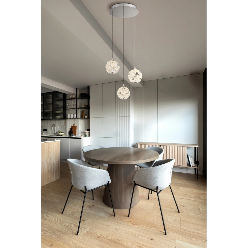 Lampe pendante à 3 lampes Virina Chrome Globo 9007371478255