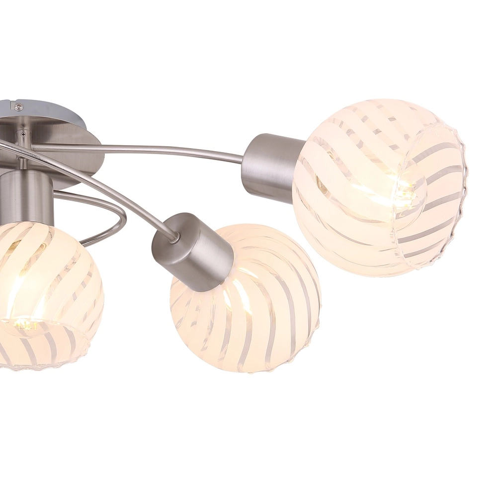 Lampe de plafond Willy Nickel 5 faux Globo 9007371406111