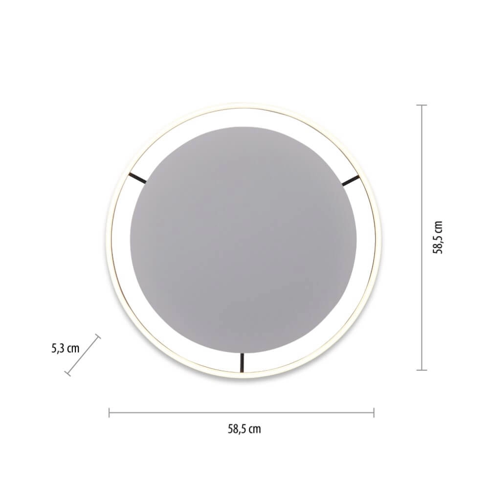 Plafonnier Ritus noir Ø 58,5cm Just Light 4043689983932