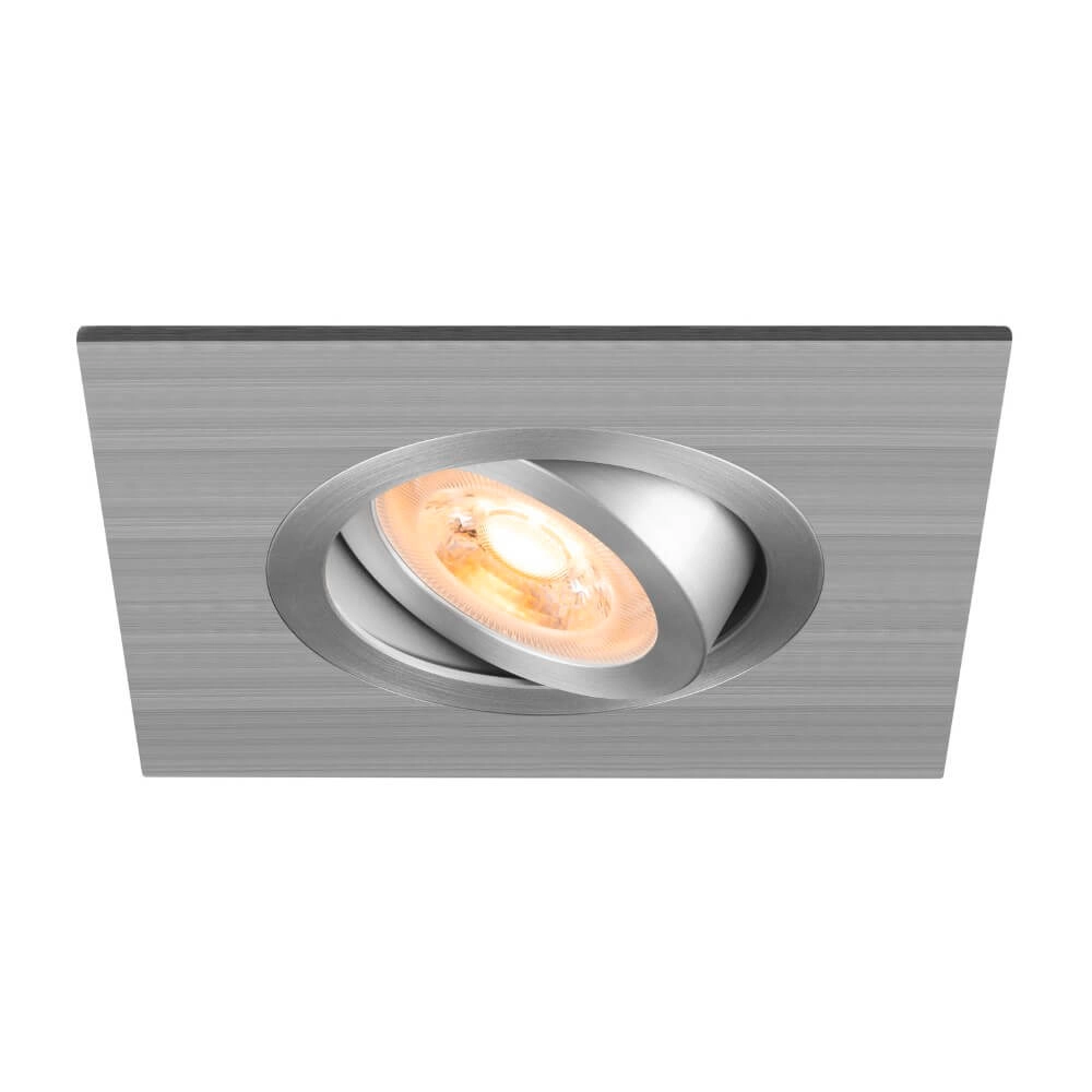 Spot encastré New Tria 75 XL carré - aluminium - GU10