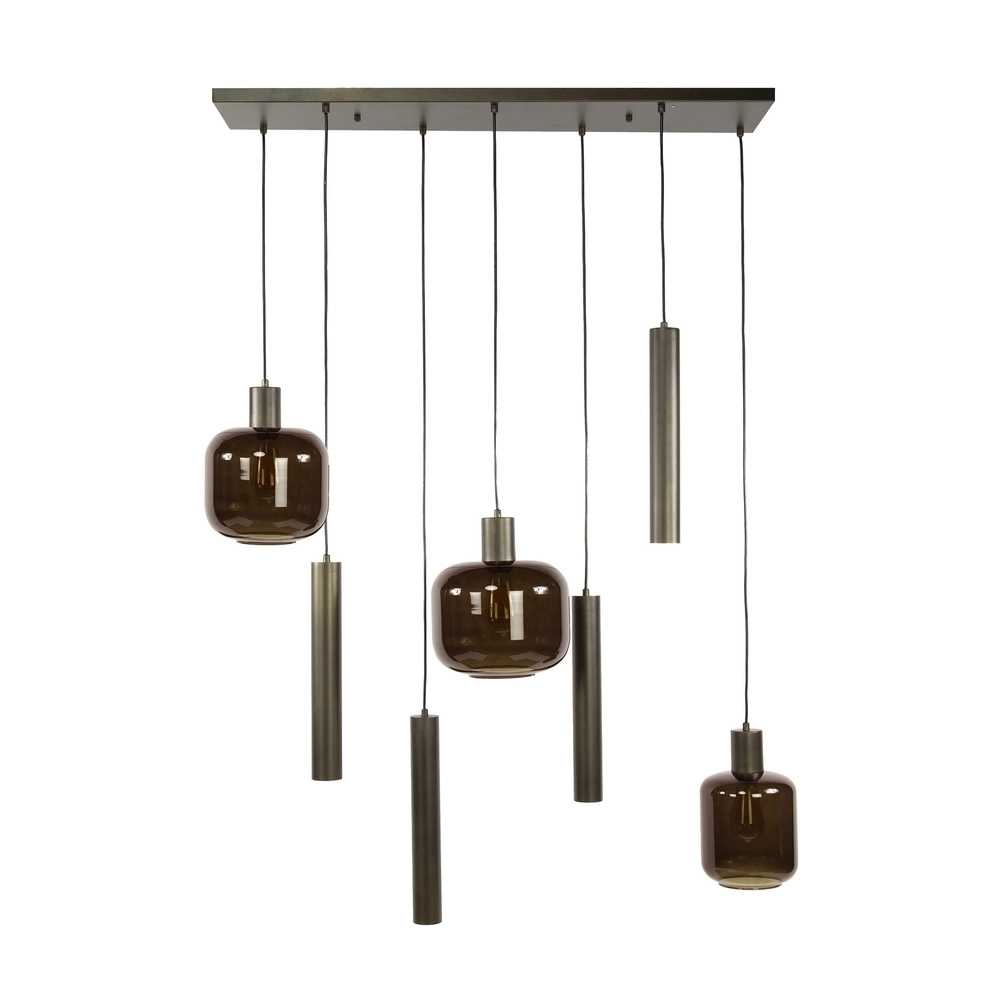 Lampe suspendue Bronza Marron Sienna - verre foncé Lyora 8716803513433